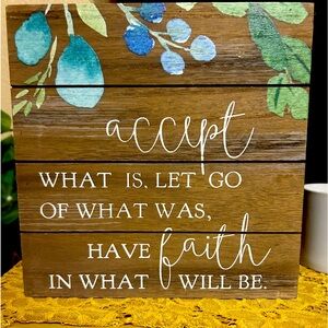 Wooden Inspirational Home Decor Motivational Sign